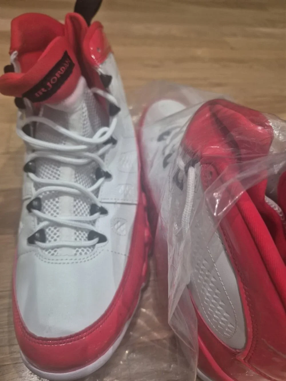 Jordan Men's High-Top Sneakers in White and Red
